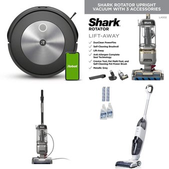 Pallet – 15 Pcs – Vacuums – Damaged / Missing Parts / Tested NOT WORKING – Tineco, Hoover, Shark, SharkNinja