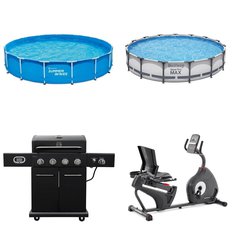 Flash Sale! 3 Pallets – 16 Pcs – Pools & Water Fun, Grills & Outdoor Cooking, Exercise & Fitness, Hot Tubs & Saunas – Overstock – Summer Waves, Kenmore