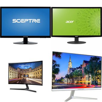 38 Pcs – Computer Monitors – Customer Returns – Samsung, SCEPTRE, ELEMENT, ACER