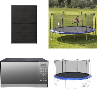 Pallet – 15 Pcs – Bedroom, Trampolines, Unsorted, Microwaves – Overstock – Mainstays, Oster, Skywalker