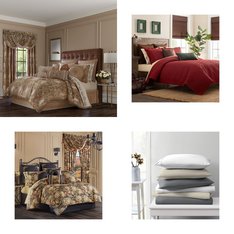 6 Pallets - 669 Pcs - Curtains & Window Coverings, Sheets, Pillowcases & Bed Skirts, Bedding Sets, Blankets, Throws & Quilts - Mixed Conditions - Fieldcrest, Madison Park, Eclipse, Casual Comfort