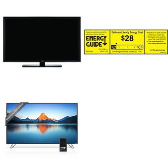 4 Pcs – LED/LCD TVs (44″ – 75″) – Refurbished (GRADE A, GRADE B, No Remote) – WESTINGHOUSE, Philips, VIZIO