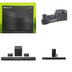 Pallet - 31 Pcs - Speakers, DVD & Blu-ray Players - Damaged / Missing Parts / Tested NOT WORKING - Sony, onn., VIZIO, Sonos