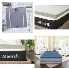 CLEARANCE! 1 Pallet - 32 Pcs - Covers, Mattress Pads & Toppers, Home Health Care, Sheets, Pillowcases & Bed Skirts, Pillows - Customer Returns - Taylor, Allswell, Beautyrest, Marvel