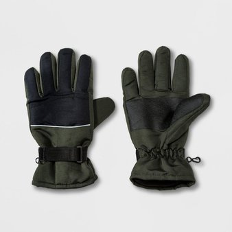 100 Pcs – Goodfellow & Co Men’s Ski Glove Gloves – Olive L – New – Retail Ready