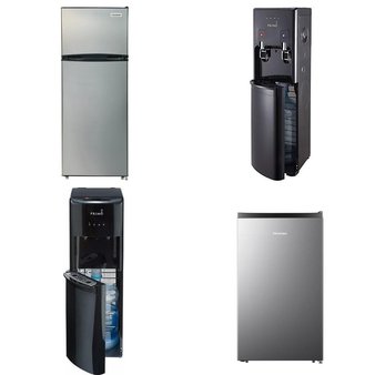 Pallet – 9 Pcs – Bar Refrigerators & Water Coolers, Refrigerators – Customer Returns – Frigidaire, Primo Water, HISENSE, Galanz