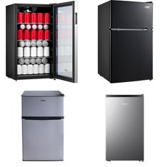 Pallet - 8 Pcs - Bar Refrigerators & Water Coolers, Freezers, Refrigerators - Customer Returns - Arctic King, Galanz, HISENSE, Primo International