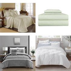 Pallet – 29 Pcs – Sheets, Covers and Toppers – Mixed Conditions – Private Label Home Goods, Chic Home, Serta, Intelligent Design