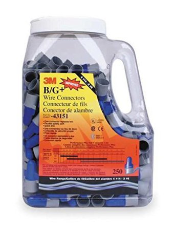 42 Pcs – 3M B/GJUG Performance Plus Wire Connector B/G+JUG (Blue/Gray), 250/jug – Like New – Retail Ready