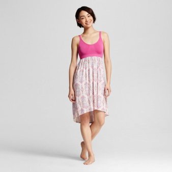 42 Pcs – Gilligan & OMalley Women’s Sleepwear Fluid Knit Tank Gown Pink Scroll XL – New – Retail Ready