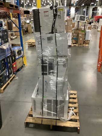 3 Pallets – 17 Pcs – Air Conditioners – Damaged / Missing Parts / Tested NOT WORKING – LG, Honeywell, Frigidaire, Emerson Quiet Kool