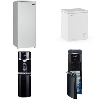 CLEARANCE! Pallet – 7 Pcs – Bar Refrigerators & Water Coolers, Freezers, Refrigerators – Customer Returns – Primo Water, Primo, Galanz, Great Value