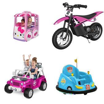 Pallet – 7 Pcs – Vehicles – Customer Returns – Power Wheels, Hello Kitty, COCOMELON, Razor