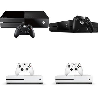 10 Pcs – Microsoft Xbox One Consoles – Refurbished (GRADE C) – Models: 5CM-00001, Xbox One S 1TB White, KG4-00051, 234-00703