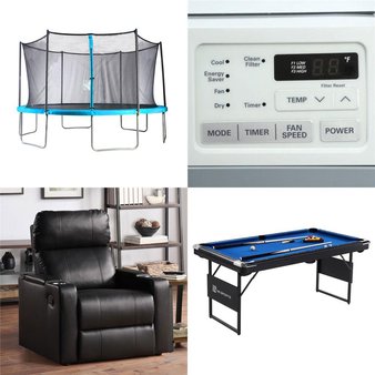 Flash Sale! 2 Pallets – 17 Pcs – Trampolines, Game Room, Air Conditioners, Decor – Overstock – AirZone, Mainstays, Better Homes & Gardens, Sportspower