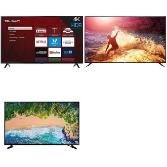 5 Pcs – LED/LCD TVs (58″ – 65″) – Refurbished (GRADE A, GRADE B) – TCL, HAIER, Samsung