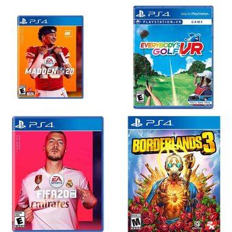 109 Pcs – Sony Video Games – Used, New, Like New – Madden NFL 20 (PS4), FIFA 20 Standard Edition (PS4), Everybody’s Golf VR (PS4), Borderlands 3 (PS4)