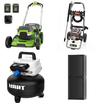 Pallet – 10 Pcs – Pressure Washers, Power Tools, Mowers, Leaf Blowers & Vaccums – Customer Returns – Hyper Tough, Hart, GreenWorks, Goodyear