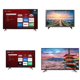 36 Pcs – LED/LCD TVs – Refurbished (GRADE A, GRADE B) – TCL, LG, HITACHI, HISENSE
