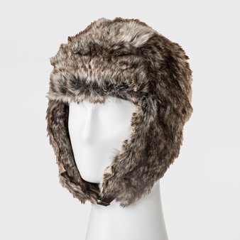 100 Pcs – Goodfellow & Co Men’s Faux Fur Trapper Hat, One Size, Brown – 80% Acrylic, 20% Polyester – New – Retail Ready