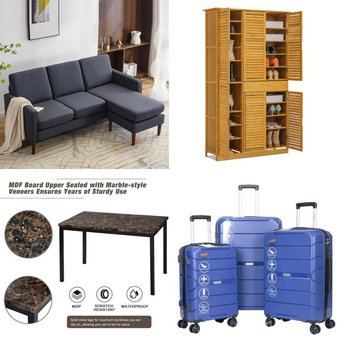 Pallet – 12 Pcs – Unsorted, Living Room, Dining Room & Kitchen, TV Stands, Wall Mounts & Entertainment Centers – Customer Returns – Ktaxon, Travelhouse, UHOMEPRO, Hommpa