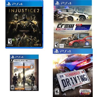74 Pcs – Sony Video Games – Used, New – Dangerous Driving(PlayStation 4), Far Cry New Dawn Standard Edition (PS4), Tom Clancy’s The Division 2 (PS4), Injustice 2 Legendary Edition (PS4)
