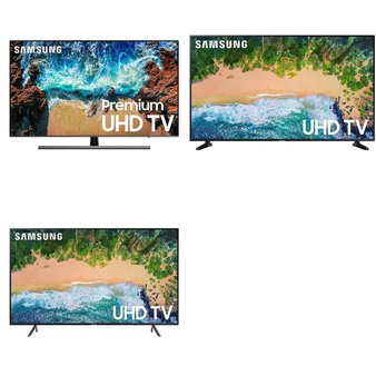 3 Pcs – LED/LCD TVs (58″ – 65″) – Refurbished (GRADE A, No Stand) – Samsung