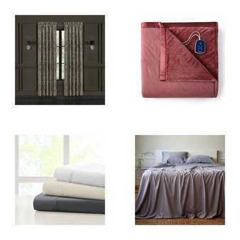 6 Pallets – 847 Pcs – Lighting & Light Fixtures, Curtains & Window Coverings, Blankets, Throws & Quilts, Sheets, Pillowcases & Bed Skirts – Mixed Conditions – Unmanifested Home, Window, and Rugs, Unmanifested Bedding, Fieldcrest, Madison Park