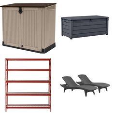 Pallet - 19 Pcs - Storage & Organization, Hand Tools, Hardware, Curtains & Window Coverings - Overstock - Keter, Cosco