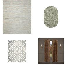 6 Pallets - 622 Pcs - Curtains & Window Coverings, Rugs & Mats, Decor, Sheets, Pillowcases & Bed Skirts - Mixed Conditions - Unmanifested Home, Window, and Rugs, Sun Zero, Fieldcrest, Eclipse