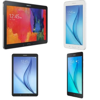 35 Pcs – Samsung Galaxy Tablets – Refurbished (GRADE C) – Models: SM-T280NZKAXAR, SM-T113NDWAXAR, SM-T560NZKUXAR, SM-T900-BLACK
