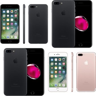 6 Pcs – Apple iPhone 7 Plus – Refurbished (GRADE B – Unlocked) – Models: 3C368LL/A, MNQH2LL/A, MN482LL/A, NNQV2LL/A