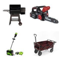 CLEARANCE! Pallet - 6 Pcs - Snow Removal, Other, Hedge Clippers & Chainsaws, Grills & Outdoor Cooking - Customer Returns - GreenWorks, Hyper Tough, Macwagon, Mm