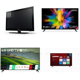 5 Pcs – LED/LCD TVs – Refurbished (GRADE C) – LG, VIZIO, TCL, Onn