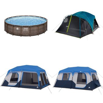 6 Pallets – 170 Pcs – Camping & Hiking, Patio, Pools & Water Fun – Customer Returns – Ozark Trail, Coleman, Ozark, Igloo