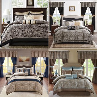 Flash Sale! 12 Pallets – 267 Pcs – Bedding, Comforters & Duvets – Like New – Private Label Home Goods, Madison Park, Home Essence, Chic Home