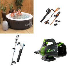 Pallet - 16 Pcs - Patio & Outdoor Lighting / Decor, Trimmers & Edgers, Hedge Clippers & Chainsaws, Other - Customer Returns - Mm, Hart, Worx, Sun Joe