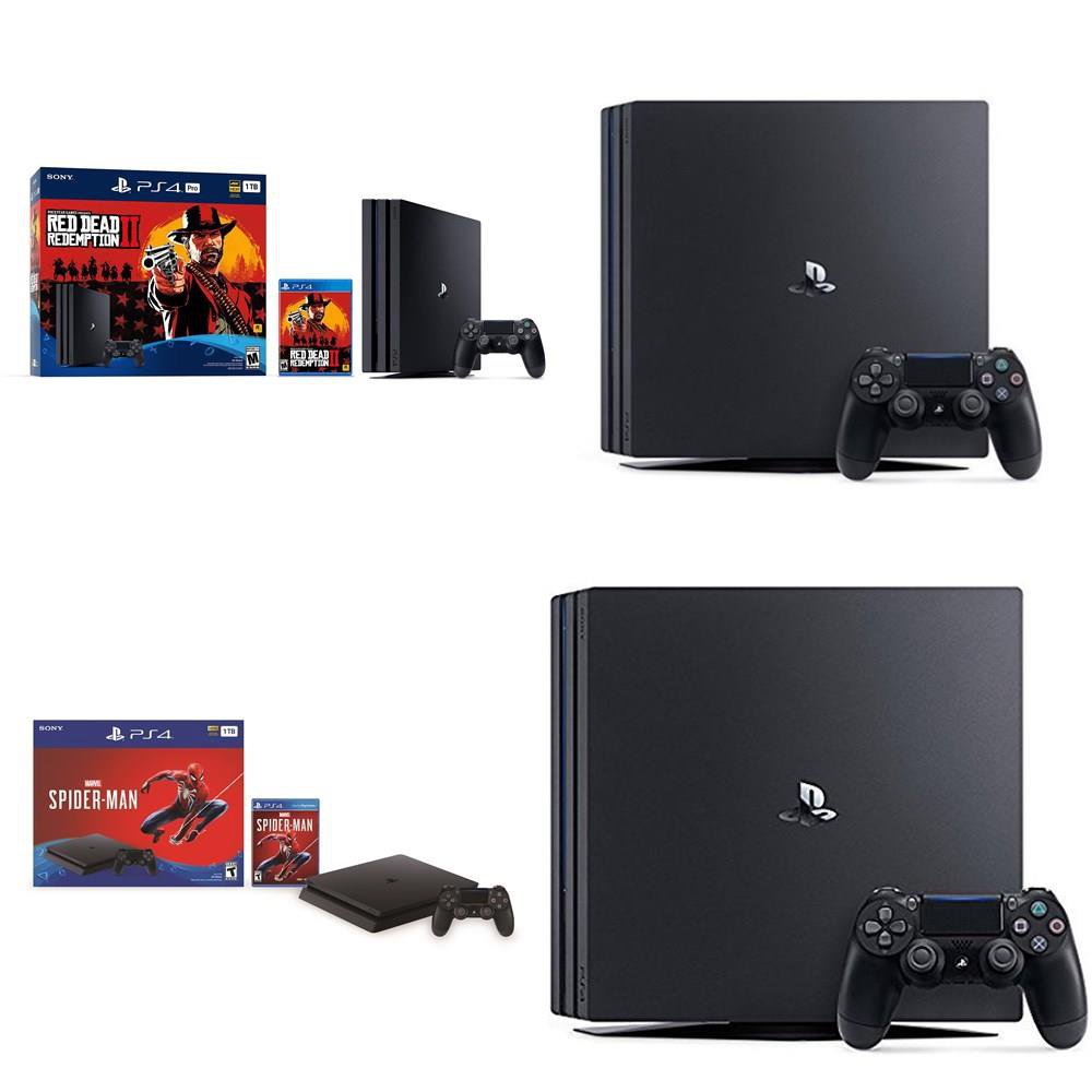  Sony PlayStation 4 500GB Console (Black) with Red Dead  Redemption 2 Bundle : Video Games
