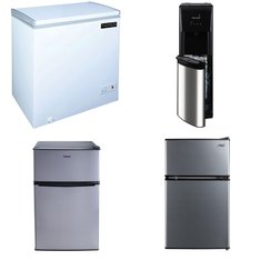CLEARANCE! Pallet - 7 Pcs - Refrigerators, Bar Refrigerators & Water Coolers, Freezers - Customer Returns - Galanz, Arctic King, Frigidaire, Primo
