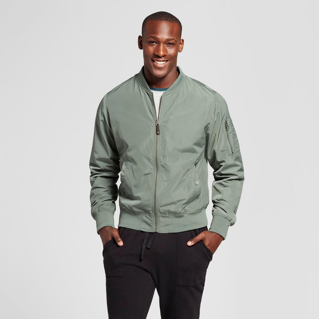 100 Pcs Goodfellow Co Men s Standard Fit Lightweight Bomber Jacket S Sage Machine Wash New Retail Ready