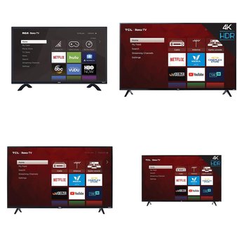 11 Pcs – LED/LCD TVs – Refurbished (GRADE A) – TCL, RCA, Samsung, HISENSE