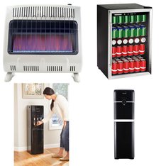 CLEARANCE! 2 Pallets - 20 Pcs - Bar Refrigerators & Water Coolers, Refrigerators, Microwaves, Freezers - Customer Returns - Primo, Primo Water, Great Value, Galanz