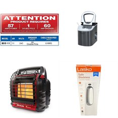 Pallet - 28 Pcs - Humidifiers / De-Humidifiers, Heaters, Electric, Ice Makers - Customer Returns - HoMedics, EcoSMART, Frigidaire, Lasko