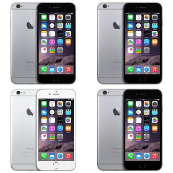 18 Pcs – Apple iPhone 6 – Refurbished (GRADE C – Unlocked) – Models: 3A021LL/A, MG6H2LL/A, 3A018LL/A, MG5W2LL/A