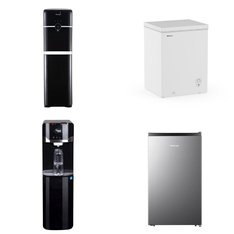 Pallet - 9 Pcs - Bar Refrigerators & Water Coolers, Freezers - Customer Returns - Great Value, Primo Water, HISENSE, Primo