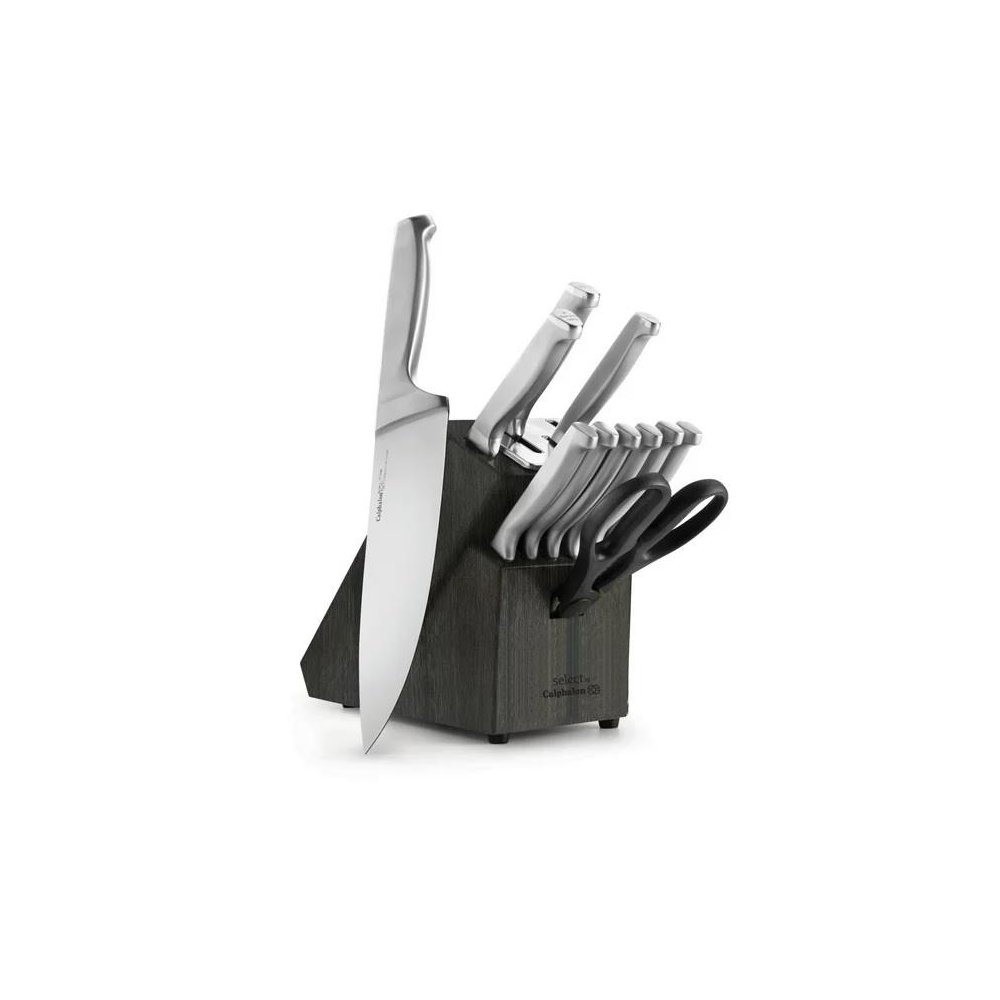 Select by Calphalon (2107629) - 12pc Stainless Steel Cutlery Knife Block Set  NEW