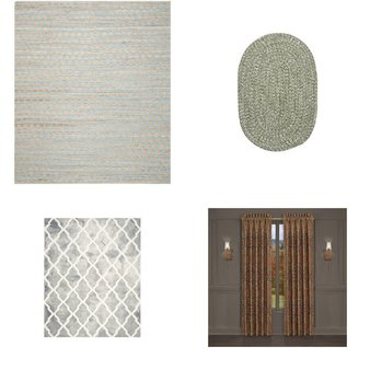 6 Pallets – 622 Pcs – Curtains & Window Coverings, Rugs & Mats, Decor, Sheets, Pillowcases & Bed Skirts – Mixed Conditions – Unmanifested Home, Window, and Rugs, Sun Zero, Fieldcrest, Eclipse