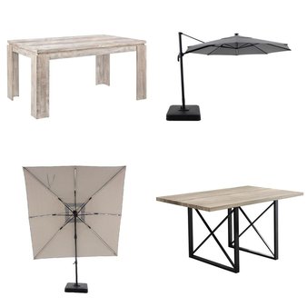 Pallet – 16 Pcs – Bedroom, Dining Room & Kitchen, Patio – Open Box Customer Returns – Zinus, HomeTrends, Monarch Specialties, Safdie & Co.