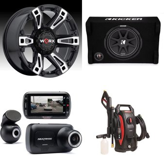 Pallet – 51 Pcs – Automotive Accessories, Pressure Washers, Tires, Speakers – Customer Returns – Stanley, Hyper Tough, Black Jack, Kicker