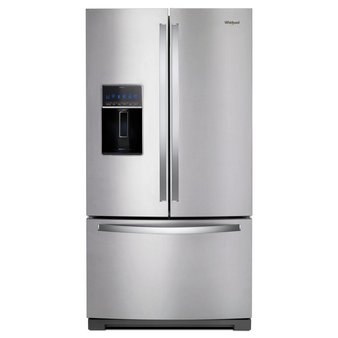 Lowes – Pallet – Whirlpool WRF767SDHZ 27 cu. ft. French Door Refrigerator in Fingerprint Resistant Stainless Steel – New Damaged Box (Scratch & Dent)